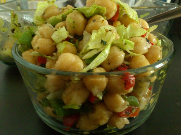 Grilled Bell Peppers and Chick Peas Salad